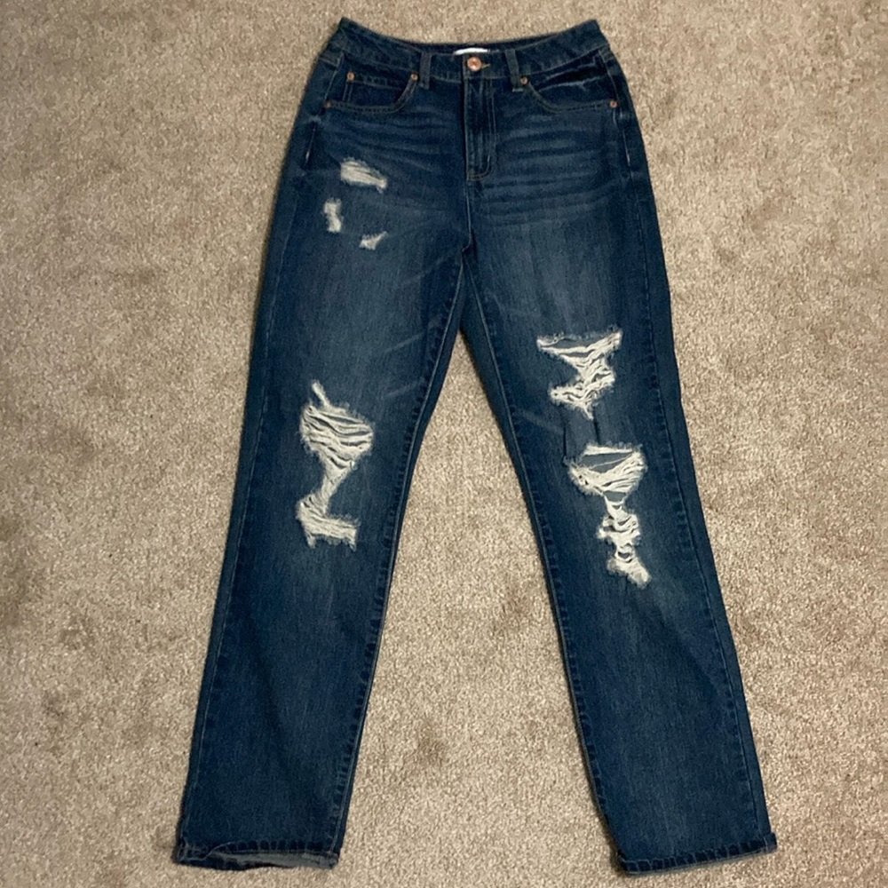 Rue21 Straight Leg Jeans Distressed